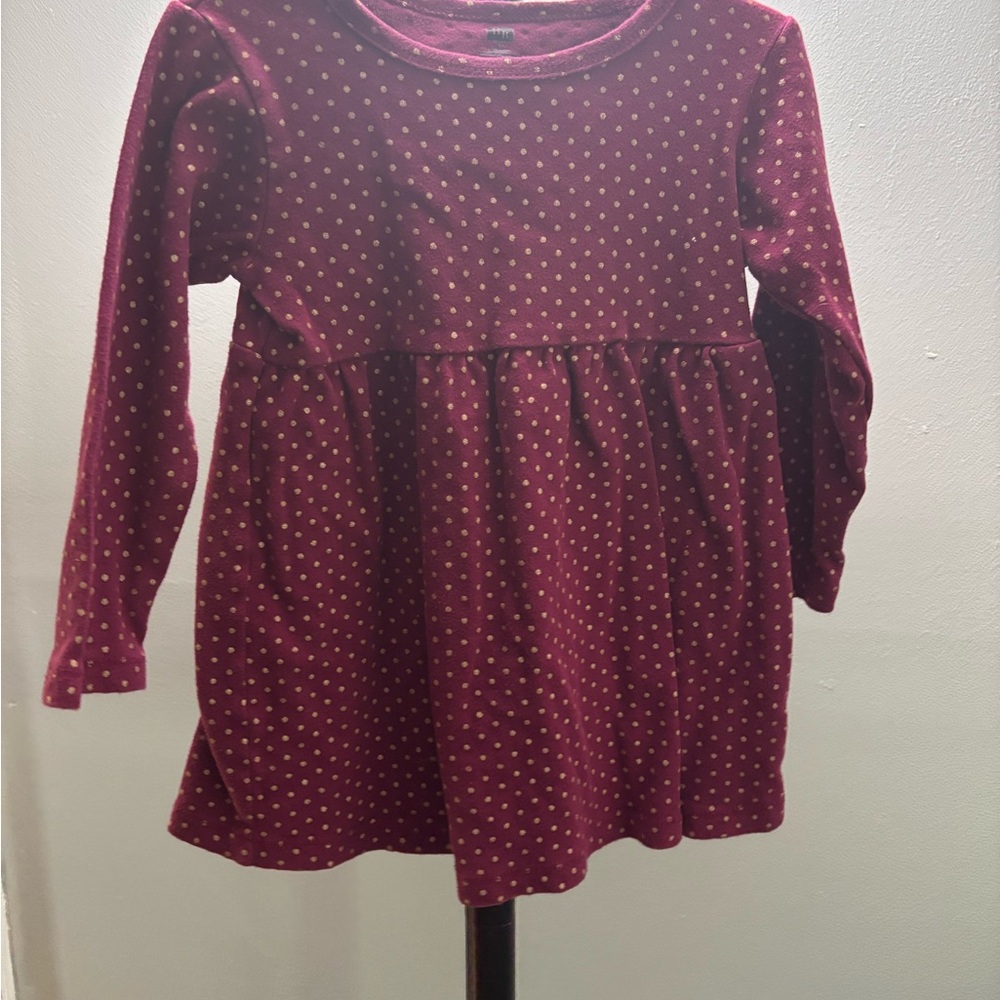 Red and White Polka Dot Long Sleeve Tee